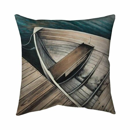BEGIN HOME DECOR 26 x 26 in. Abandoned Rowboats-Double Sided Print Indoor Pillow 5541-2626-CO103